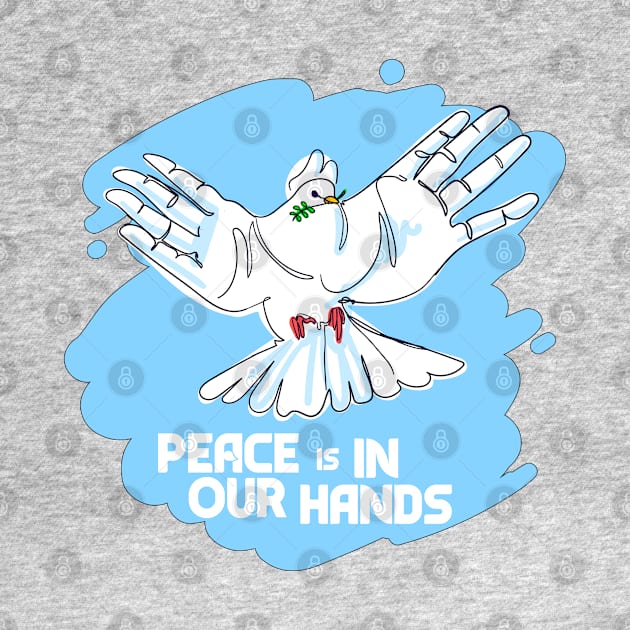 international day of peace hand drawn style by bakry